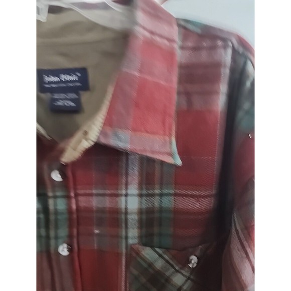 John Blair Mens Button up Flannel Shirt Mens 2XL-RG VGC - Picture 5 of 9